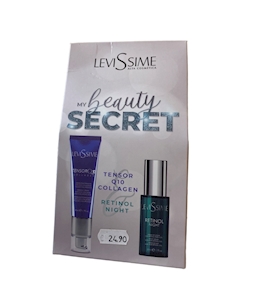 kit Levissime My Beauty Secret Tensor q10 collagen y Retinol night